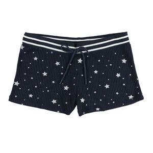 P.J. Salvage Womens Thermal Knit Stars Pajama Shorts, Blue, NWOT